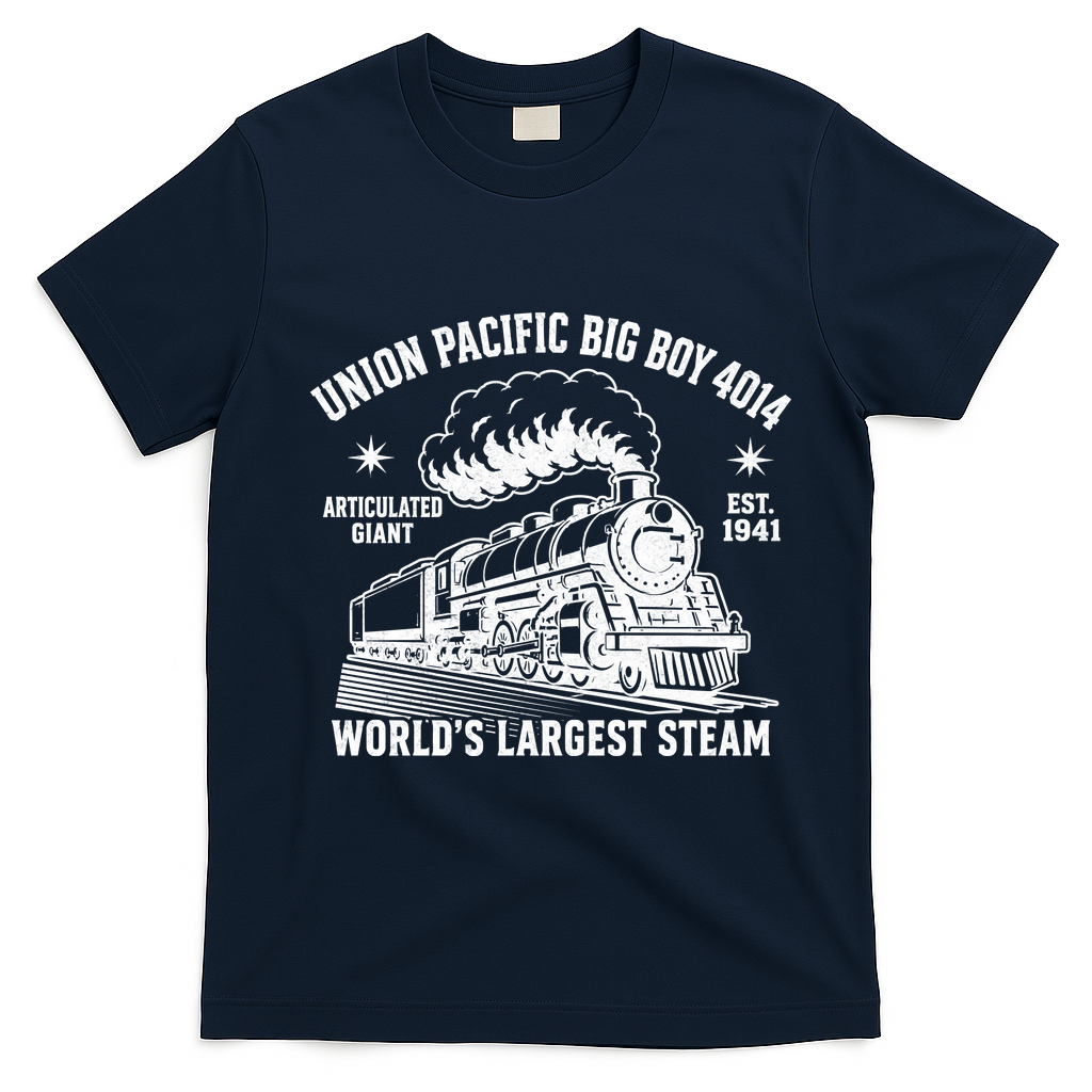 Union Pacific Big Boy 4014 Steam Train T-Shirt - Navy Blue