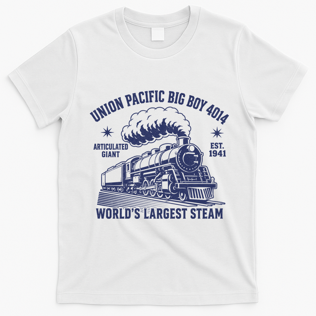 Union Pacific Big Boy 4014 Steam Train T-Shirt - White