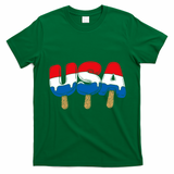 USA Popsicle Summer Celebrations Beach Party T-Shirt - Irish Green