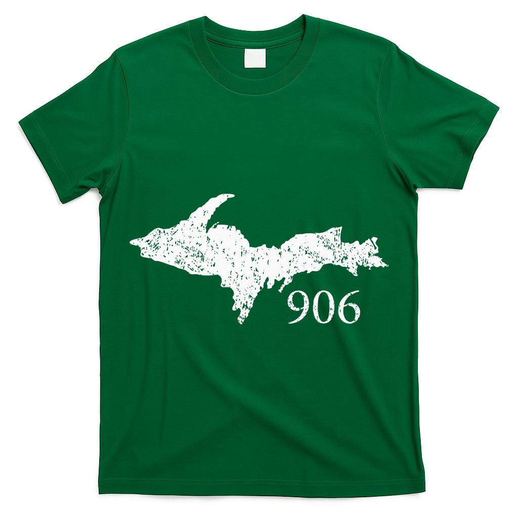 Upper Peninsula UP 906 Yooper Pride Michigan Roots T-Shirt