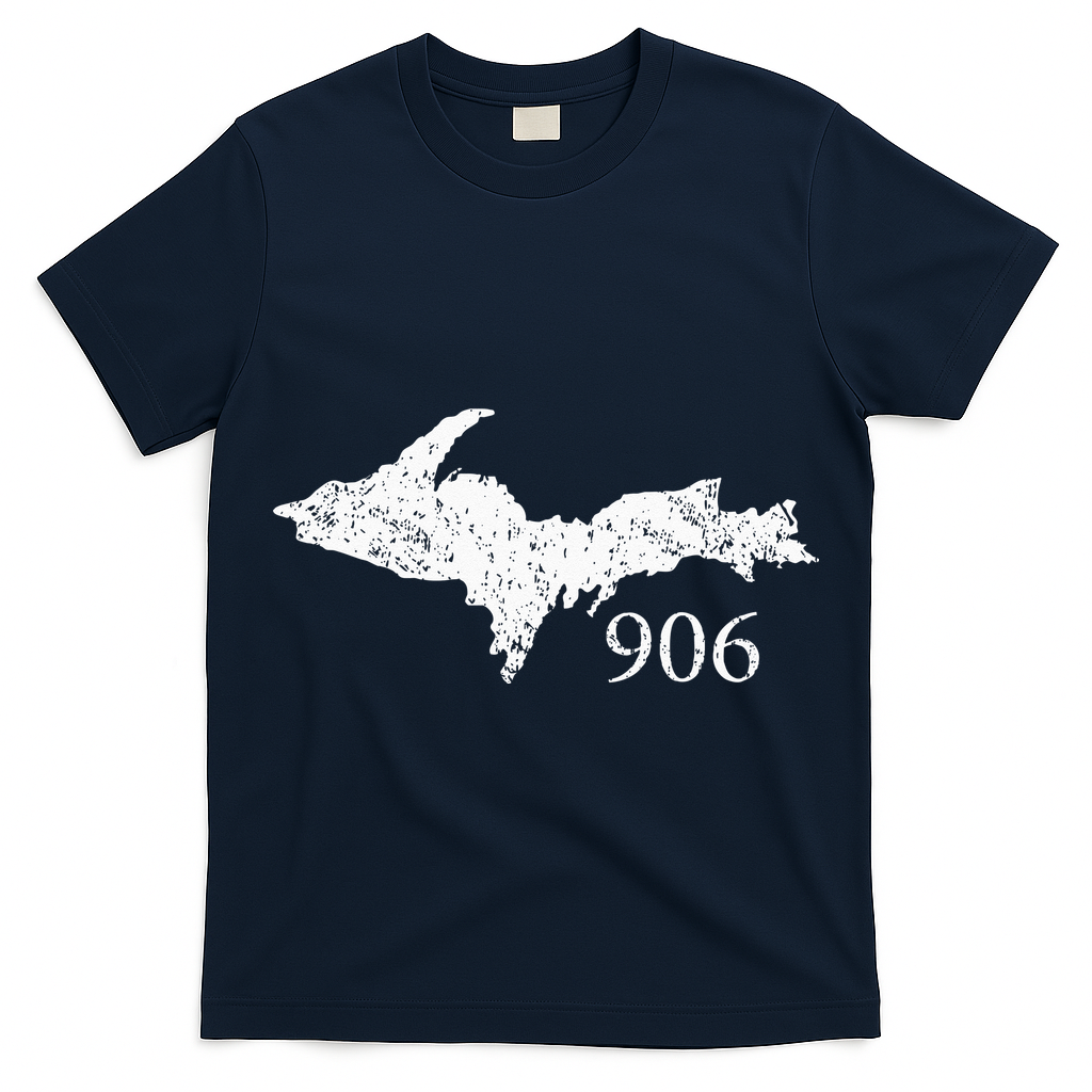 Upper Peninsula UP 906 Yooper Pride Michigan Roots T-Shirt