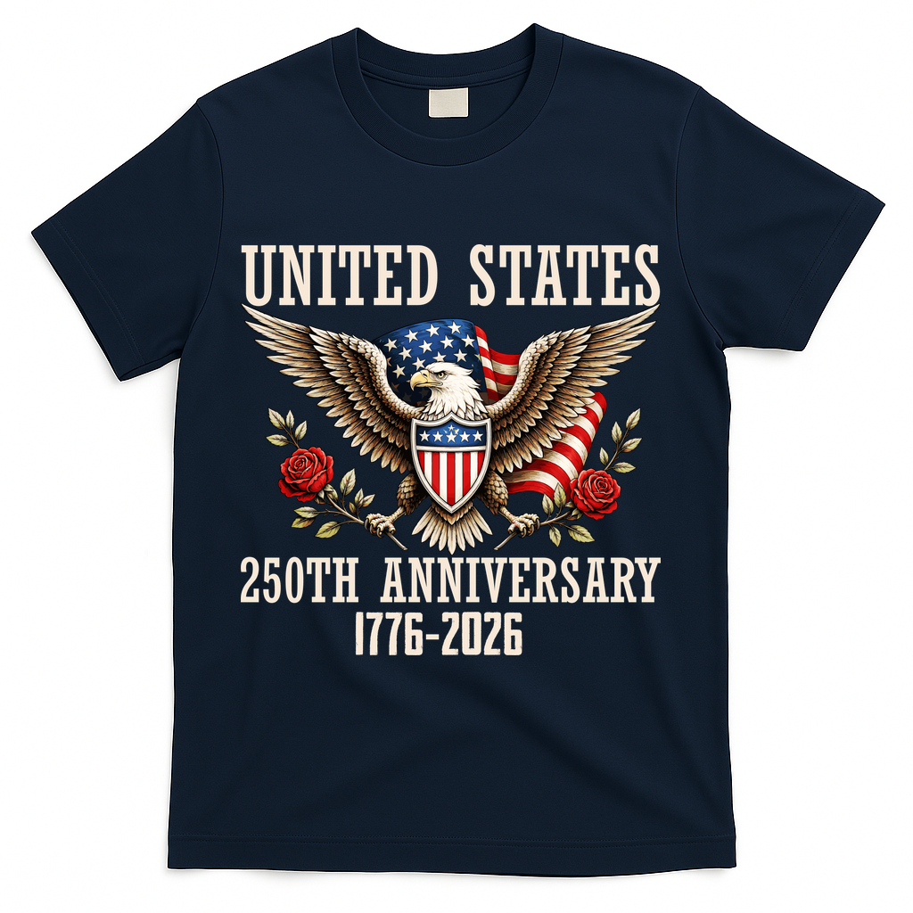 United States 250th Anniversary 1776-2026 T-Shirt - Navy