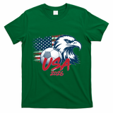 USA Soccer 2026 Eagle And Flag  T-Shirt - Irish Green