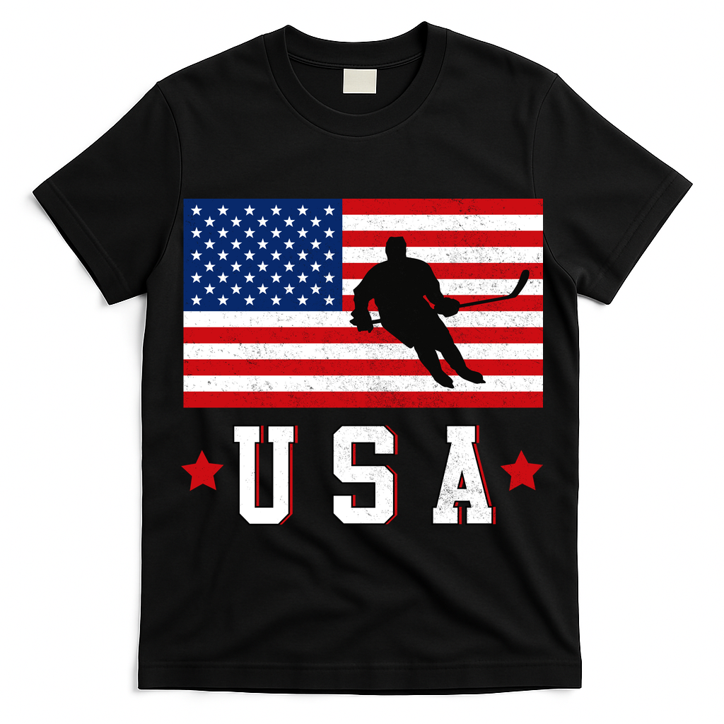 USA Hockey Winter Sports Games T-Shirt