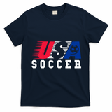 USA Soccer Fan American Football T-Shirt - Navy Blue