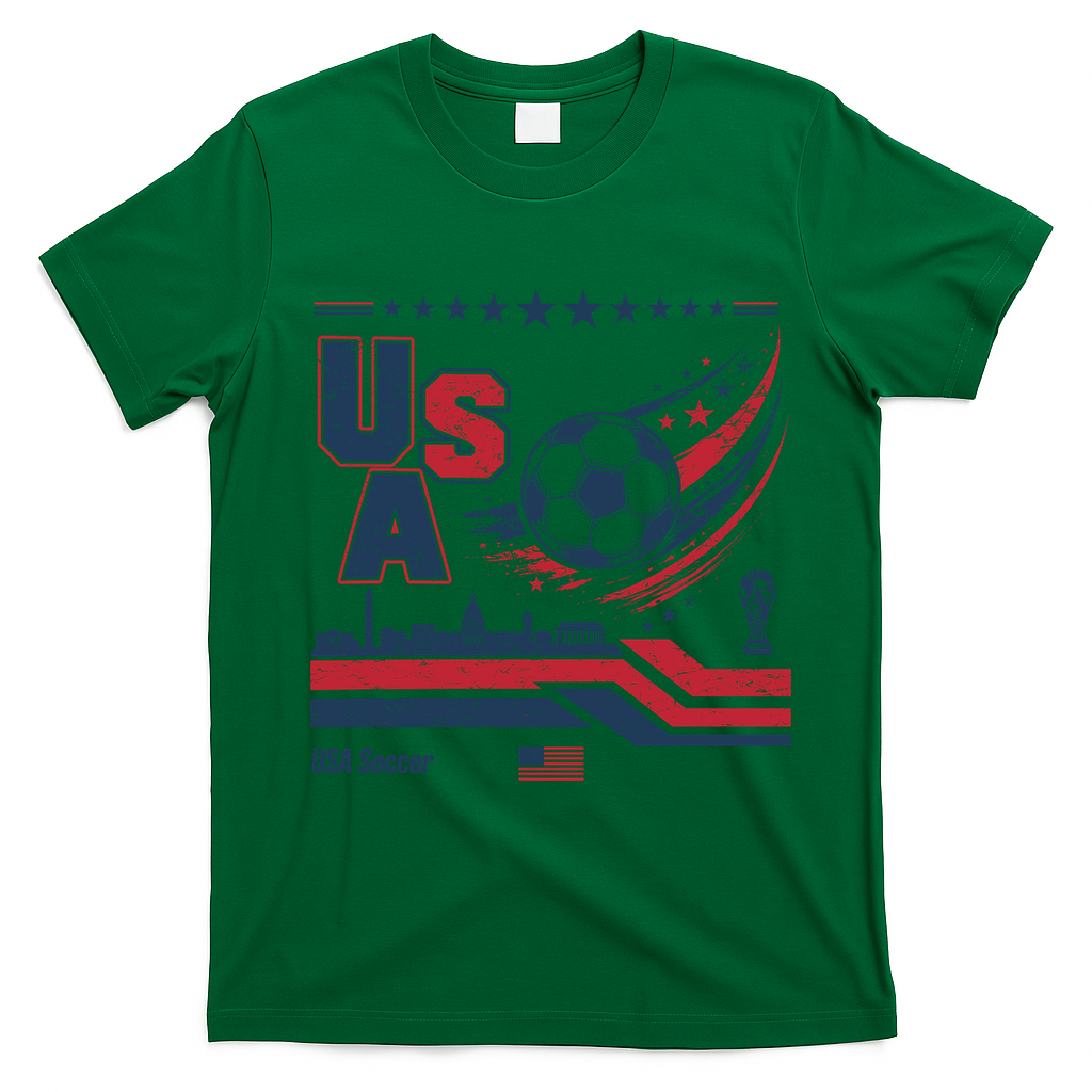 USA Soccer Fan Gear Capitol T-Shirt - Irish Green