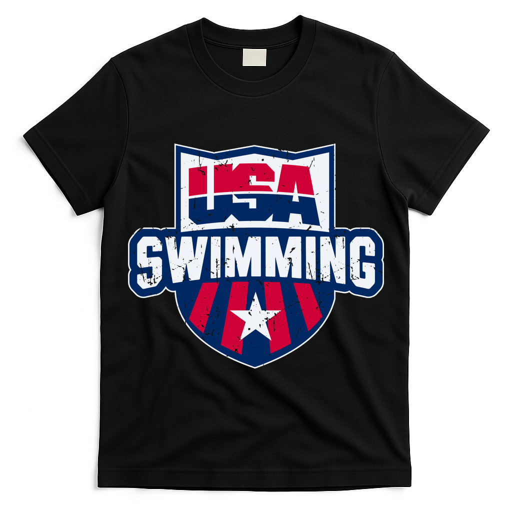 Usa Swimming Team Sports Athlete Us Swim Aquatic T-Shirt