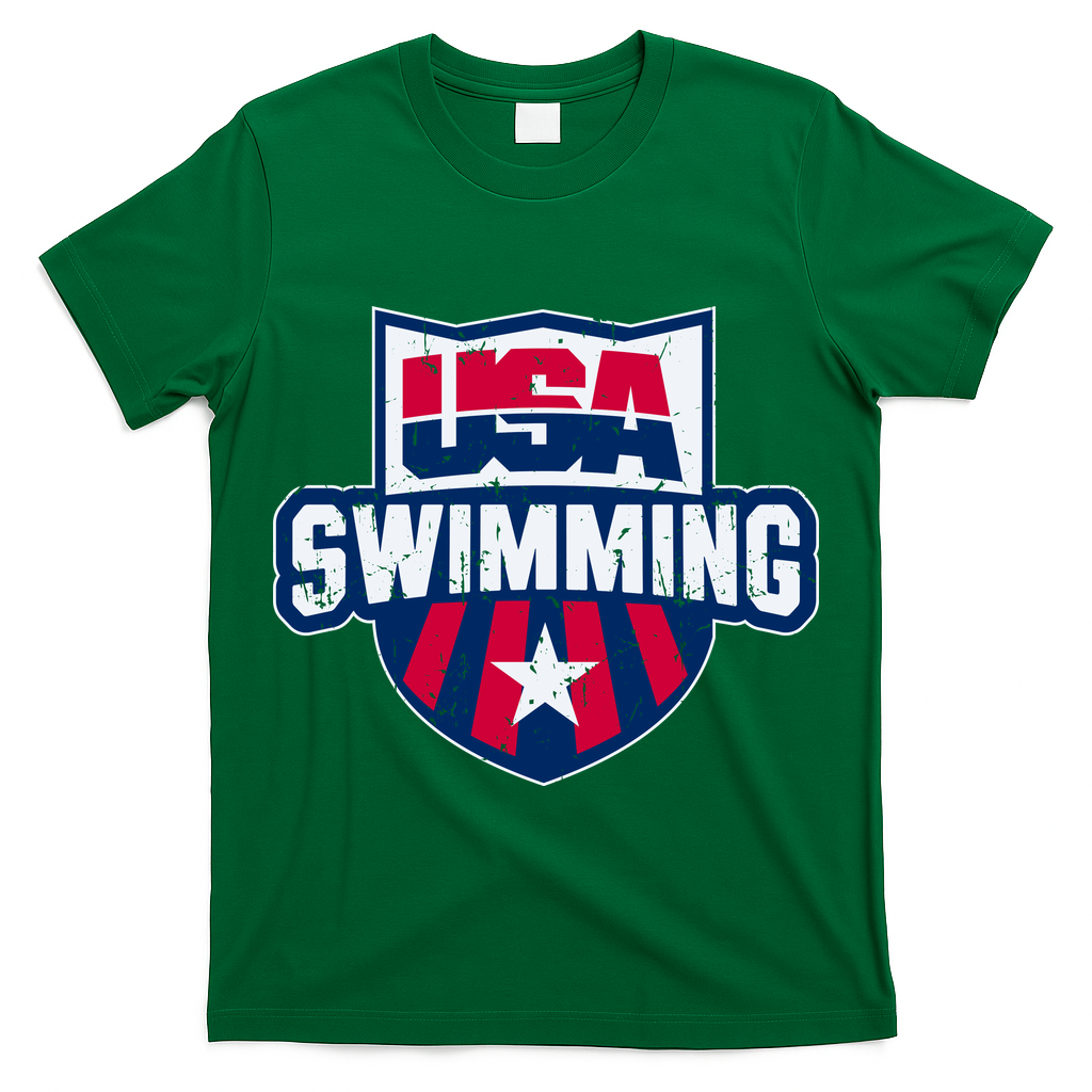 Usa Swimming Team Sports Athlete Us Swim Aquatic T-Shirt
