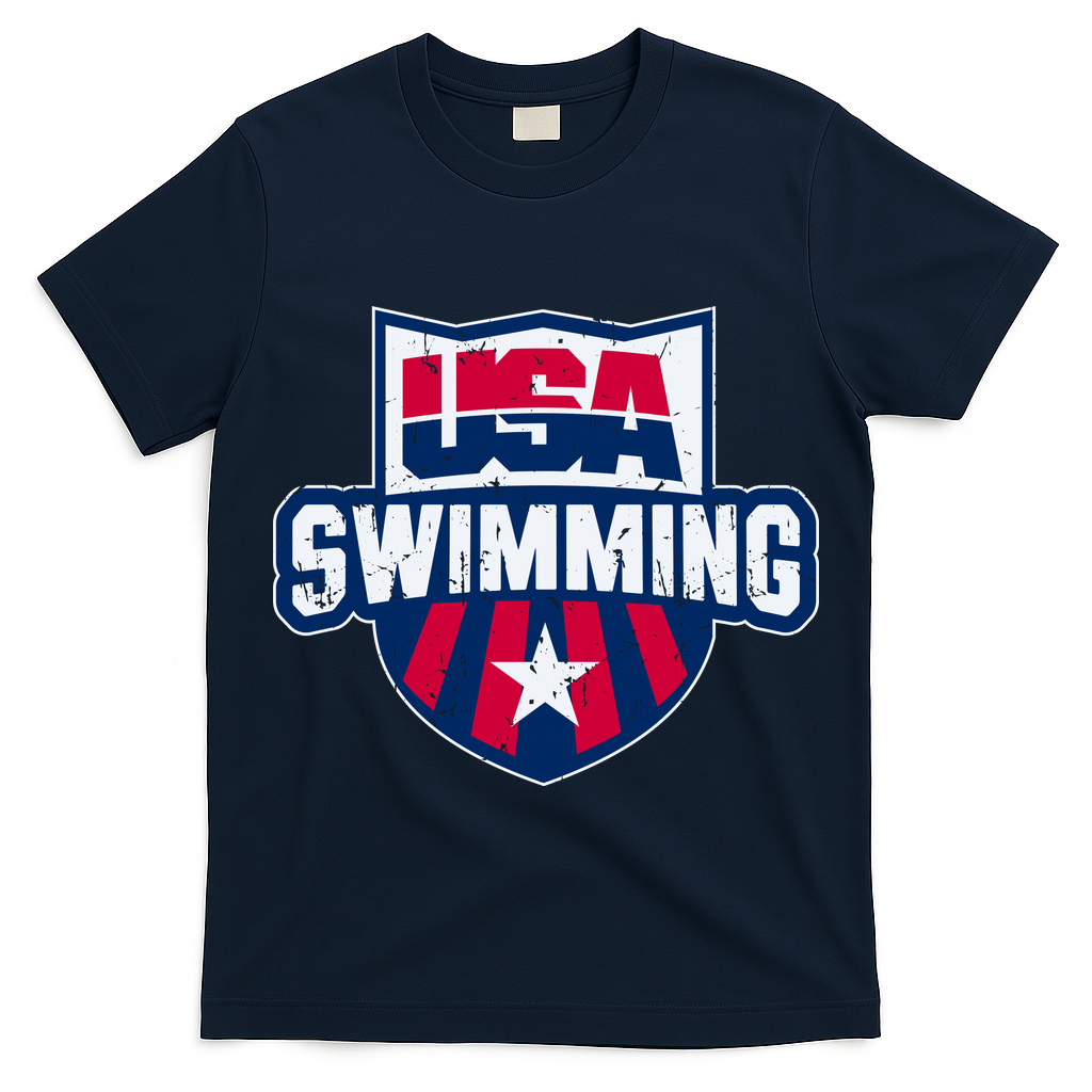 Usa Swimming Team Sports Athlete Us Swim Aquatic T-Shirt