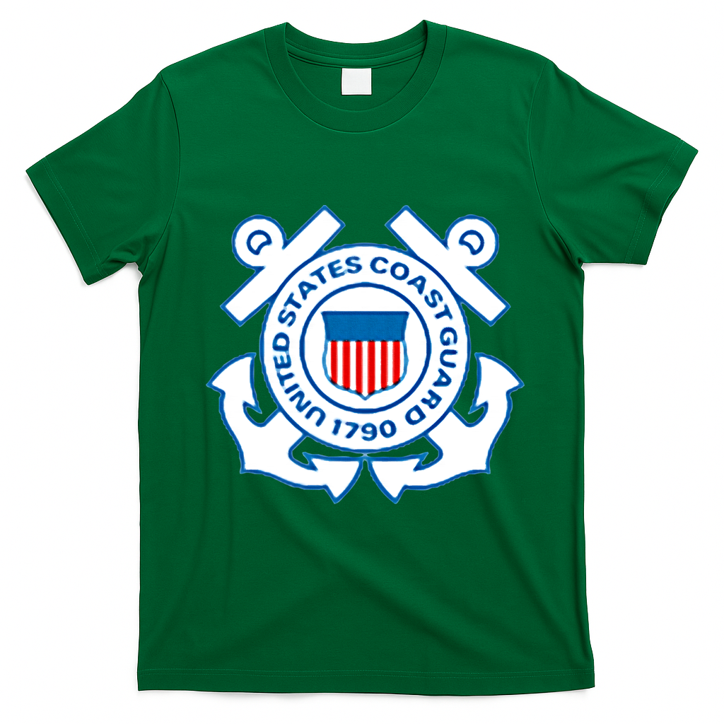 Us United States Coast Guard T-Shirt - Irish Green