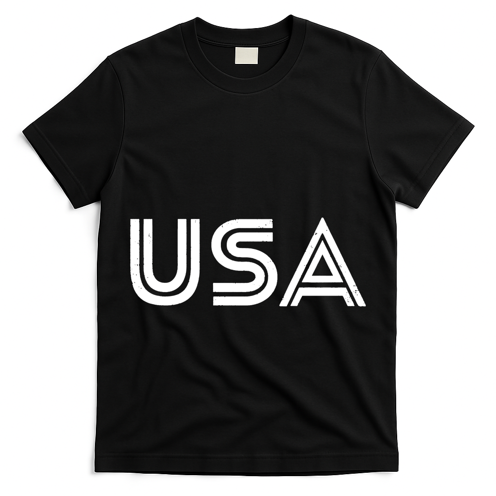 Usa Vintage Patriotic Logo T-Shirt
