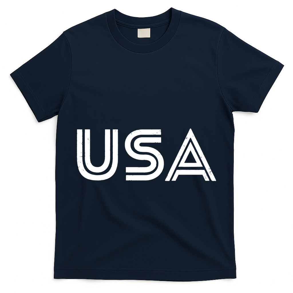 Usa Vintage Patriotic Logo T-Shirt