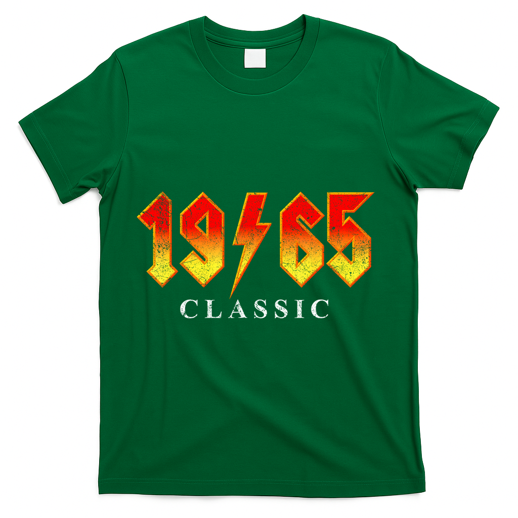 Vintage 1965 Classic Rock Birthday T-Shirt - Green
