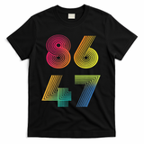 Vintage 86 47 Tie Dye Anti Trump 47 Anti Trump President T-Shirt - Black
