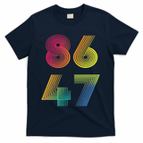 Vintage 86 47 Tie Dye Anti Trump 47 Anti Trump President T-Shirt - Navy