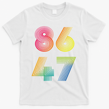 Vintage 86 47 Tie Dye Anti Trump 47 Anti Trump President T-Shirt - White