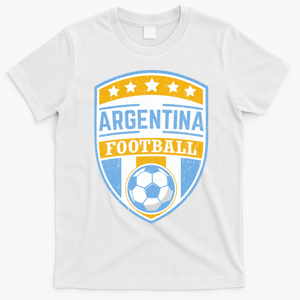 Vintage Argentina Football Soccer T-Shirt - White