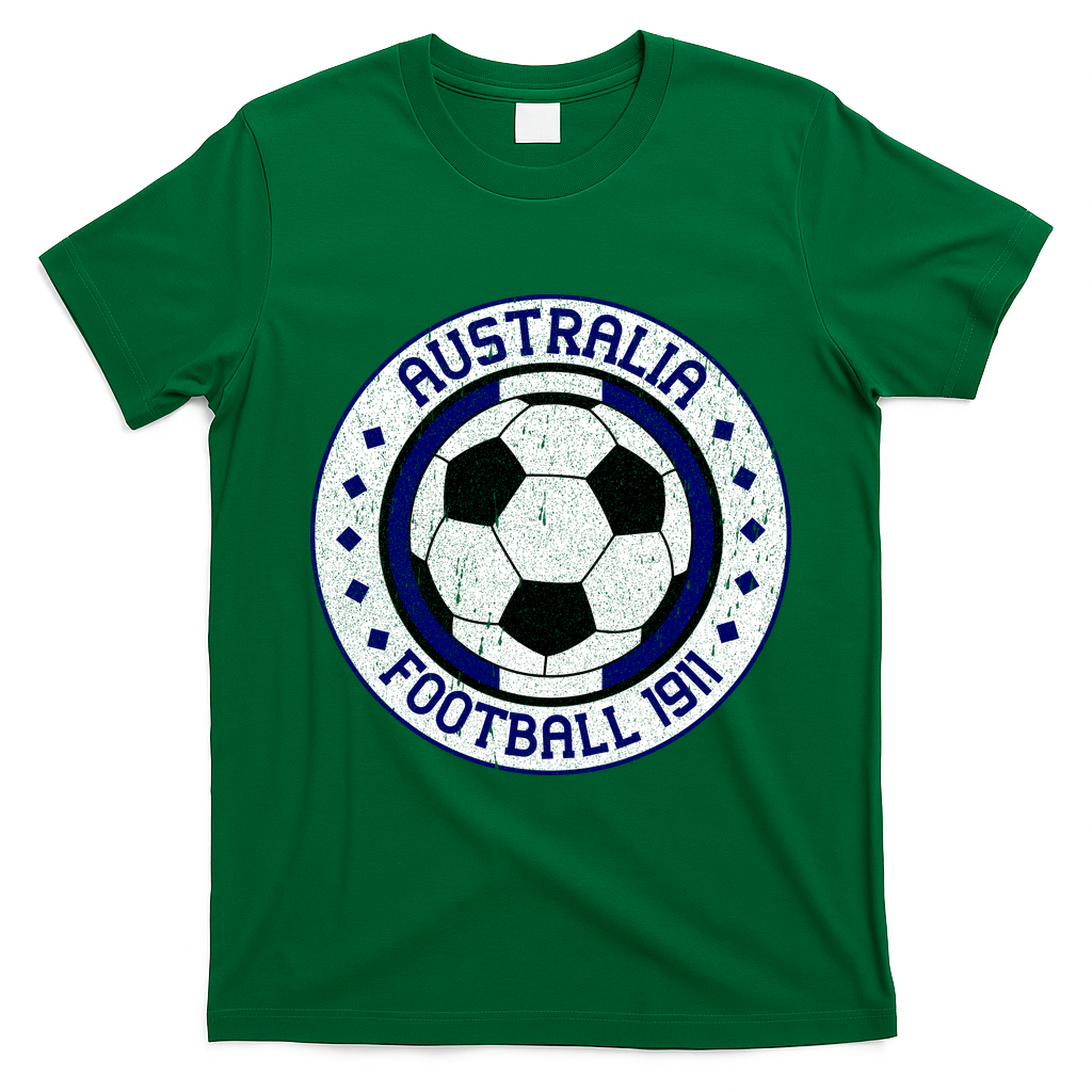 Vintage Australia Football 1911 Soccer Apparel T-Shirt - Irish Green