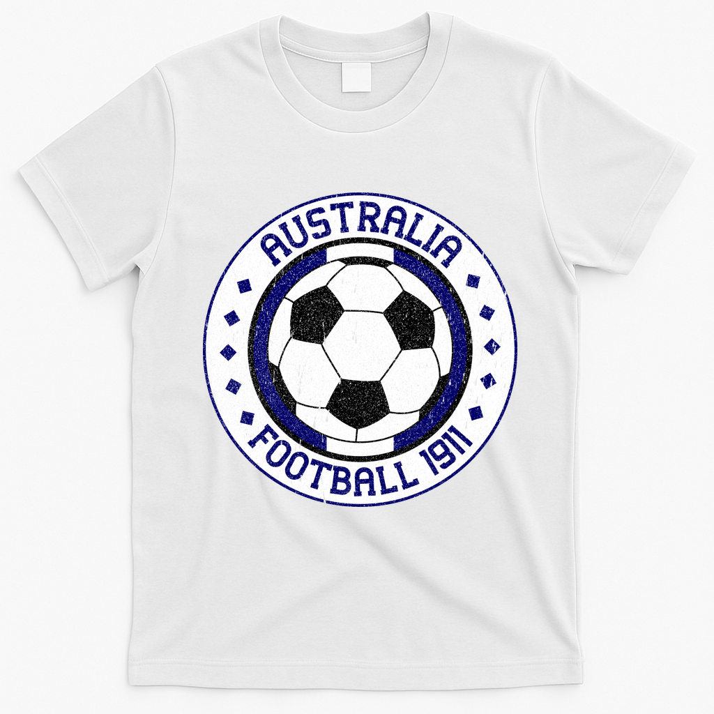 Vintage Australia Football 1911 Soccer Apparel T-Shirt - White