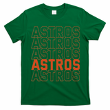 Vintage Astros Retro Style Name Sports Fan T-Shirt - Irish Green