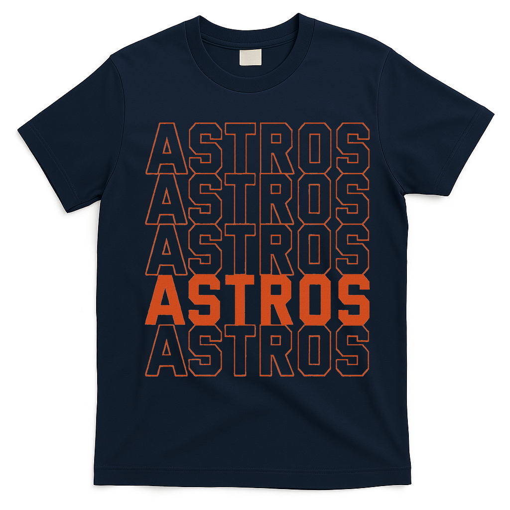 Vintage Astros Retro Style Name Sports Fan T-Shirt - Navy Blue