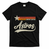 Vintage Astros Retro Style Limited Edition Star T-Shirt - Black
