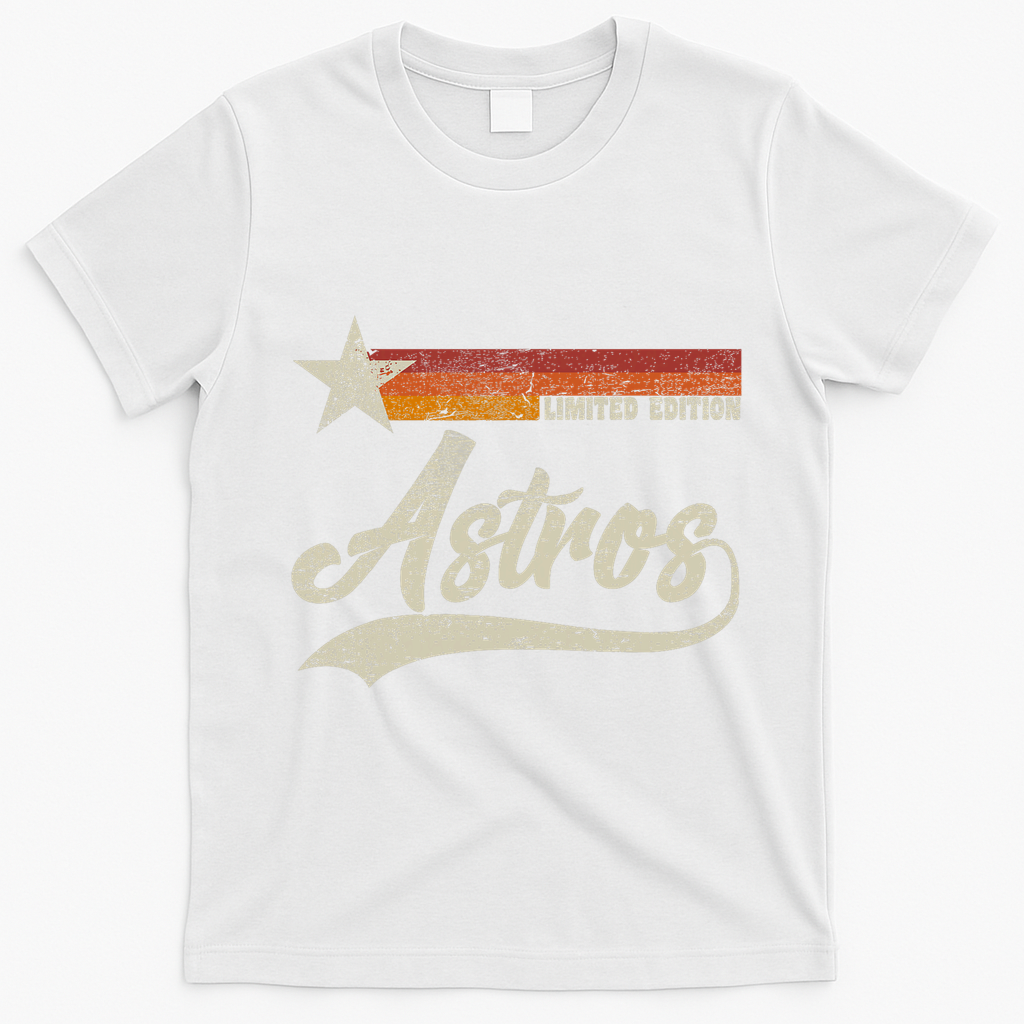 Vintage Astros Retro Style Limited Edition Star T-Shirt - White