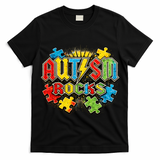 Vintage Autism Rocks Puzzle Pieces T-Shirt