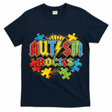 Vintage Autism Rocks Puzzle Pieces T-Shirt