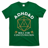 Vintage Adhd&D Roll For Concentration Dnd T-Shirt