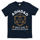Vintage Adhd&D Roll For Concentration Dnd T-Shirt