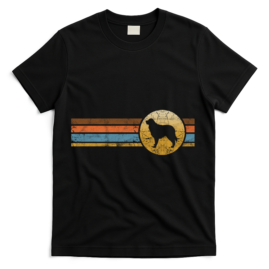 Vintage Australian Shepherd Dog Breed Retro Animal Rescue Gift T-Shirt - Black
