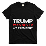 Vintage Anti Trump Was Never My President Trump Lost 8645 T-Shirt - Black