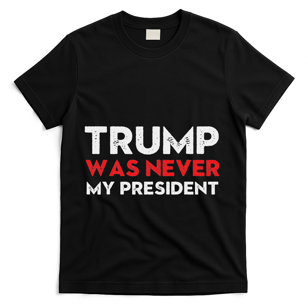 Vintage Anti Trump Was Never My President Trump Lost 8645 T-Shirt - Black