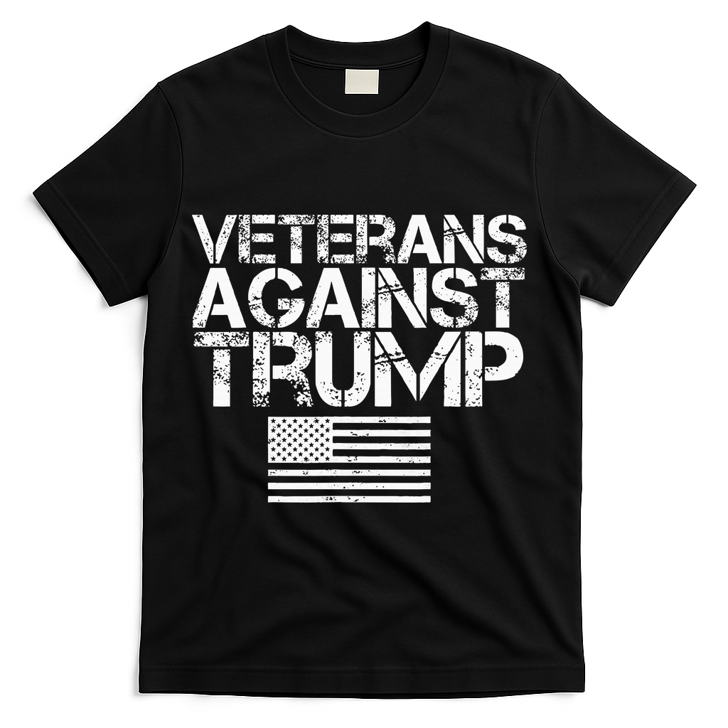 Veterans Against Trump  T-Shirt - Black