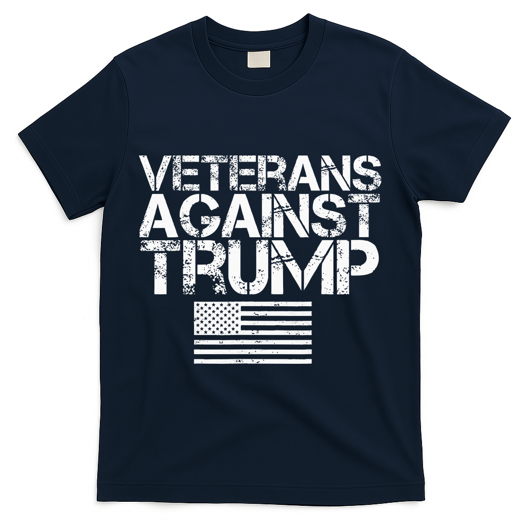 Veterans Against Trump  T-Shirt - Navy
