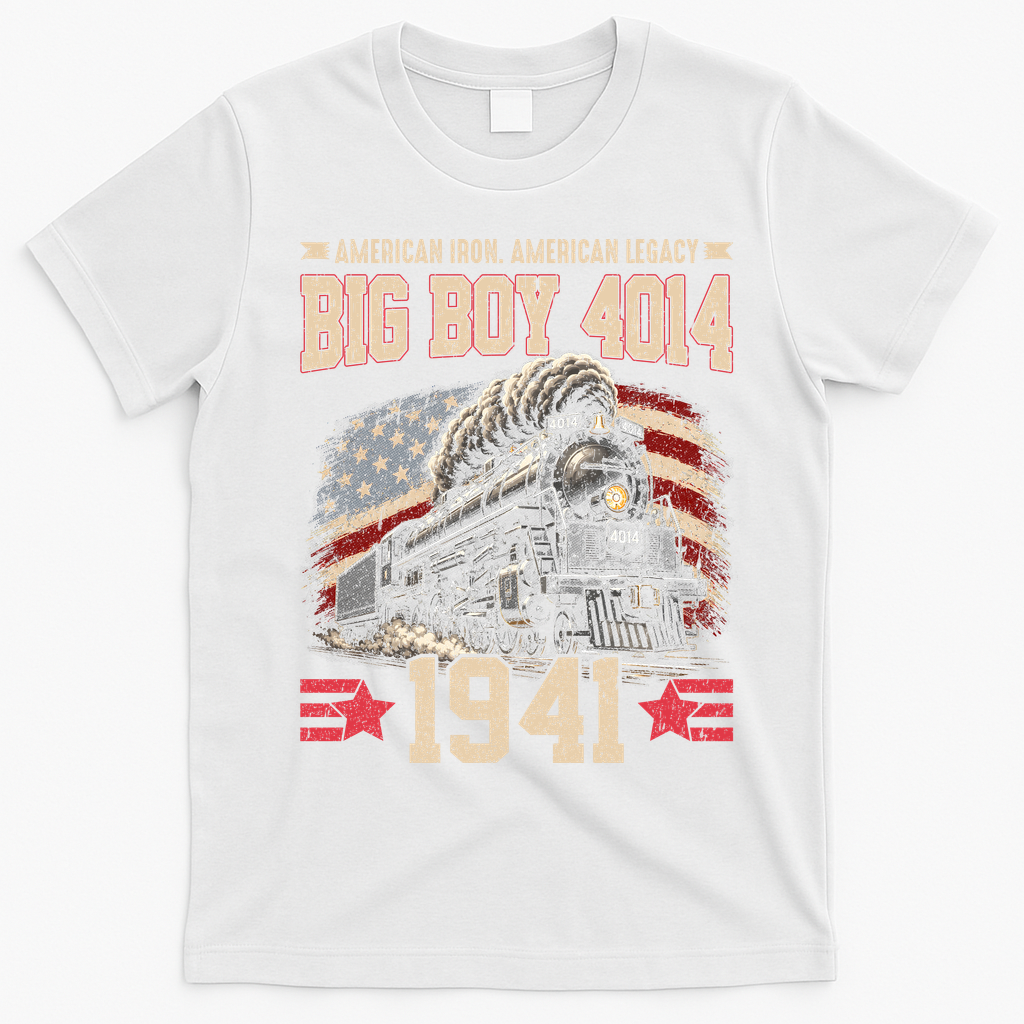 Vintage Big Boy 4014 American Locomotive 1941 T-Shirt - White