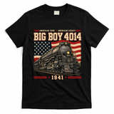 Vintage Big Boy 4014 Steam Locomotive American Pride T-Shirt - Black