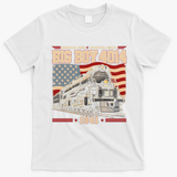 Vintage Big Boy 4014 Steam Locomotive American Pride T-Shirt - White