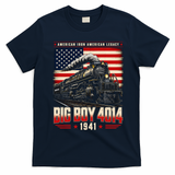 Vintage Big Boy 4014 American Steam Locomotive 1941 T-Shirt - Navy Blue