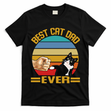 Vintage Best Cat Dad Ever Funny Saying Cats Dad Gift T-Shirt