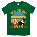 Vintage Best Cat Dad Ever Funny Saying Cats Dad Gift T-Shirt