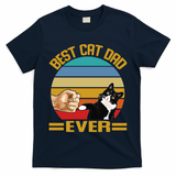 Vintage Best Cat Dad Ever Funny Saying Cats Dad Gift T-Shirt