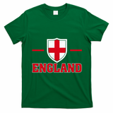Vintage Bold England Shield Proud Brits T-Shirt - Irish Green