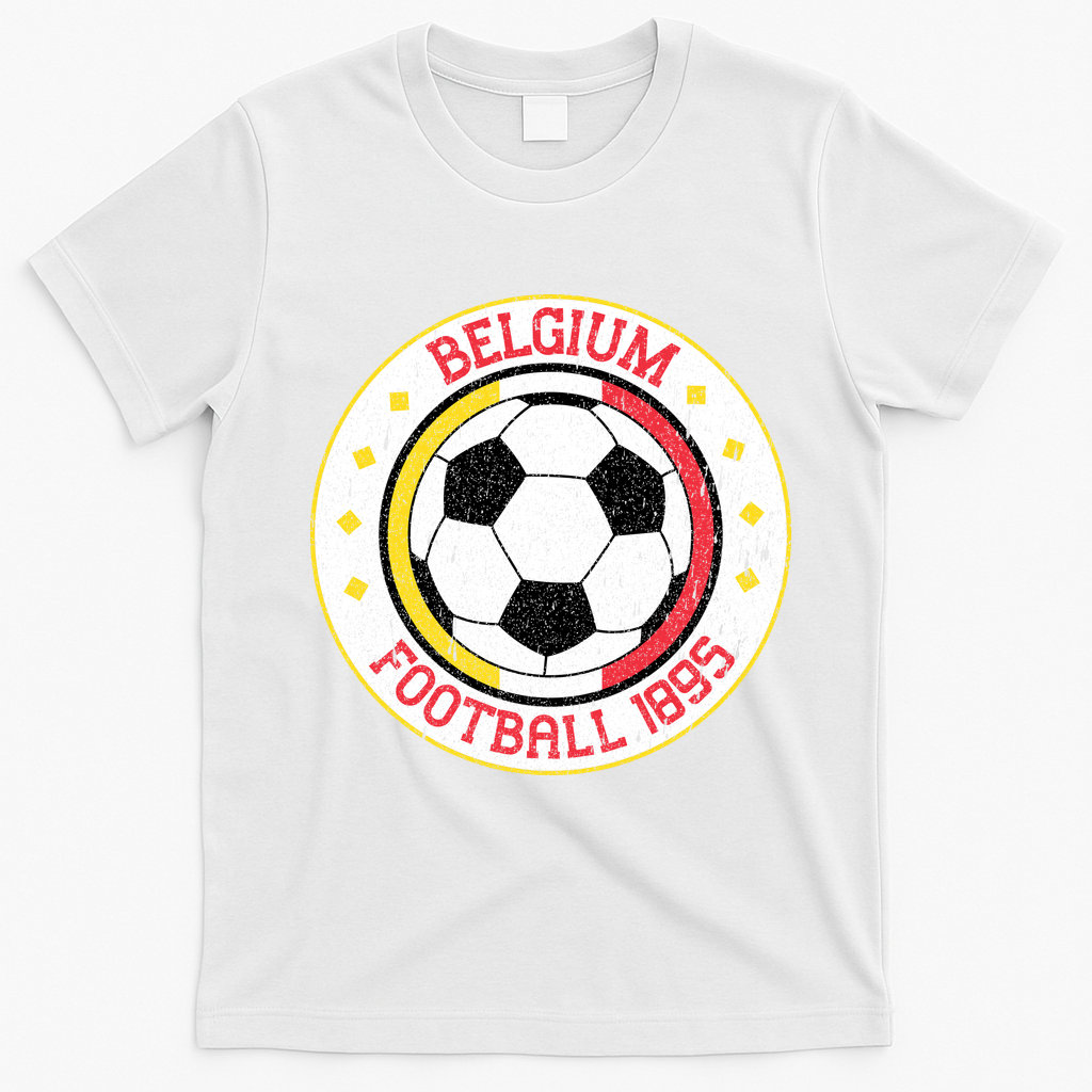 Vintage Belgium Football 1895 Soccer T-Shirt - White