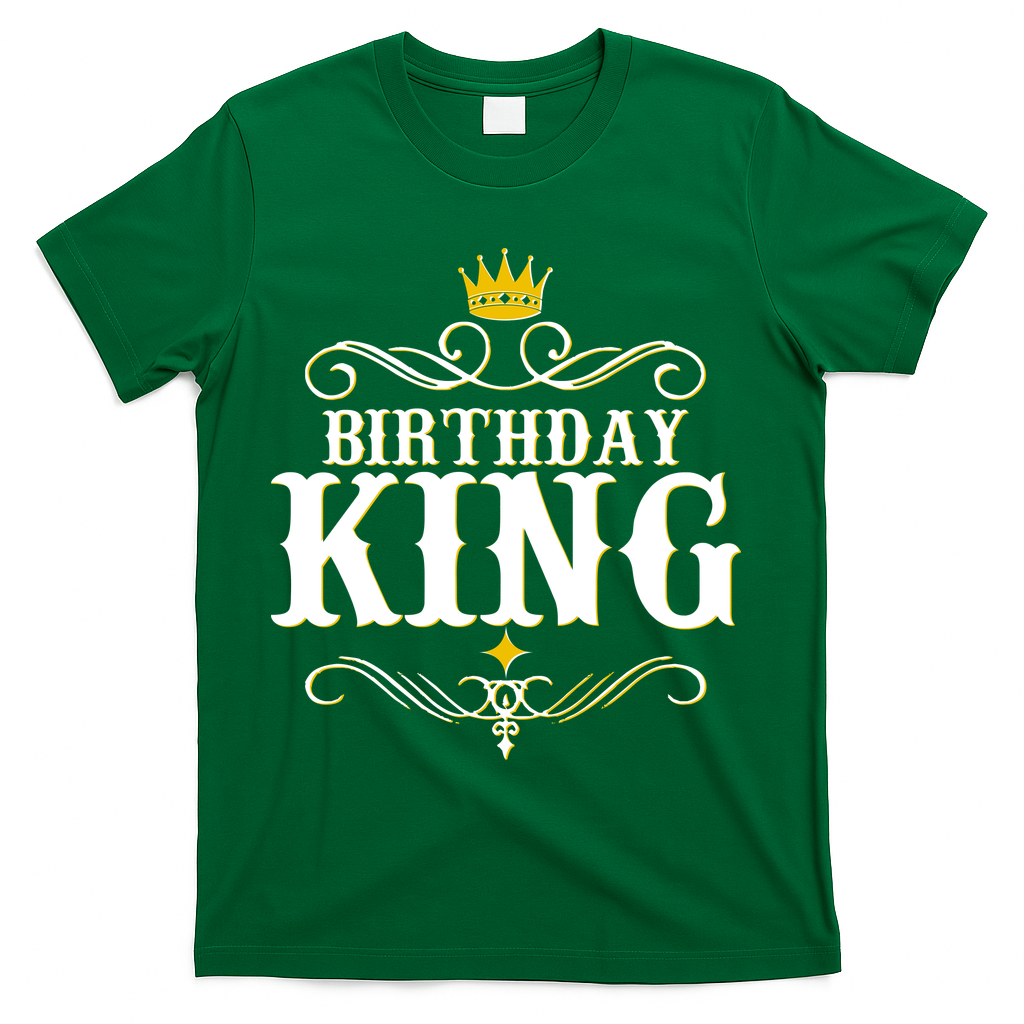 Vintage Birthday King T-Shirt - Green