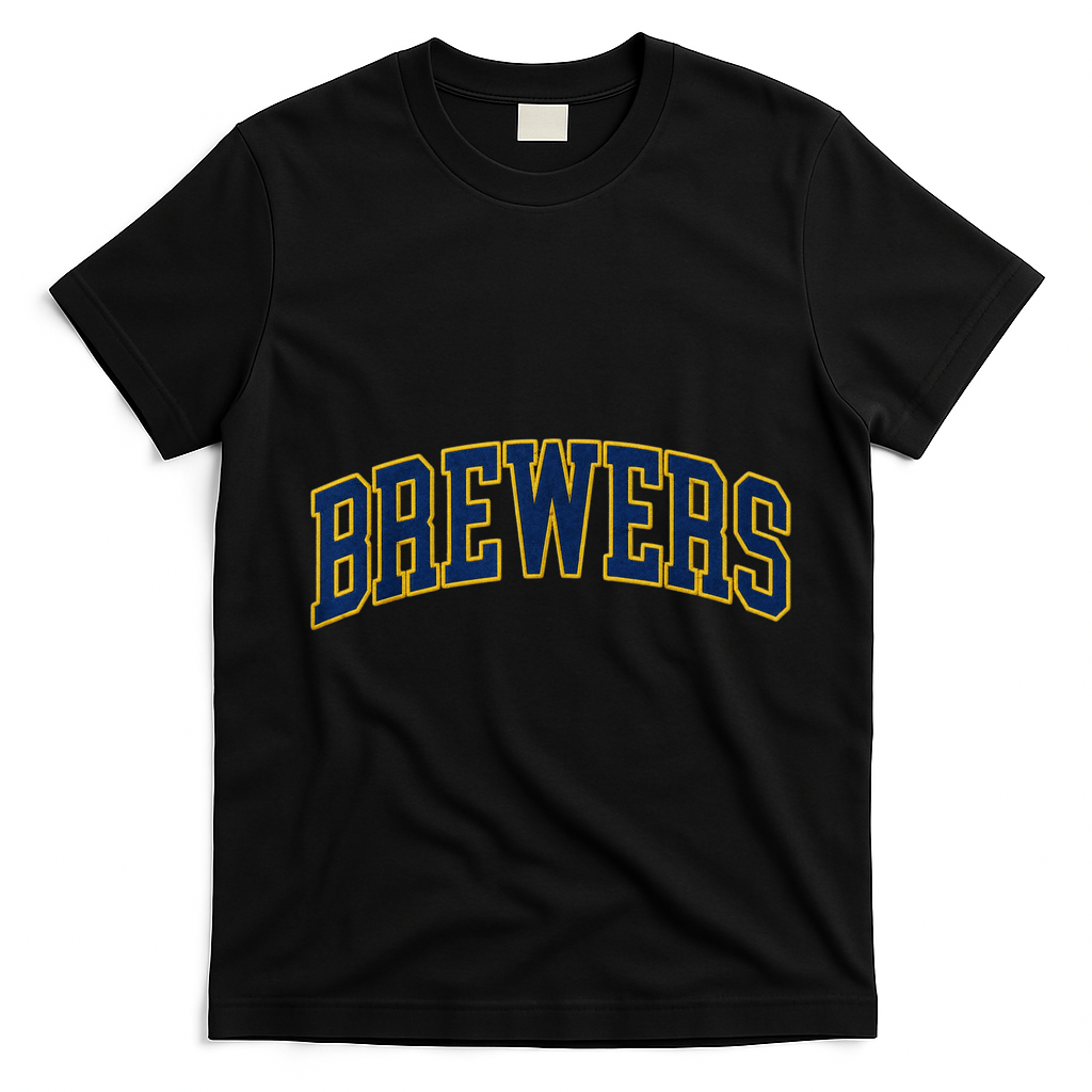 Vintage Brewers Retro Classic Sports Fan Gift T-Shirt - Black