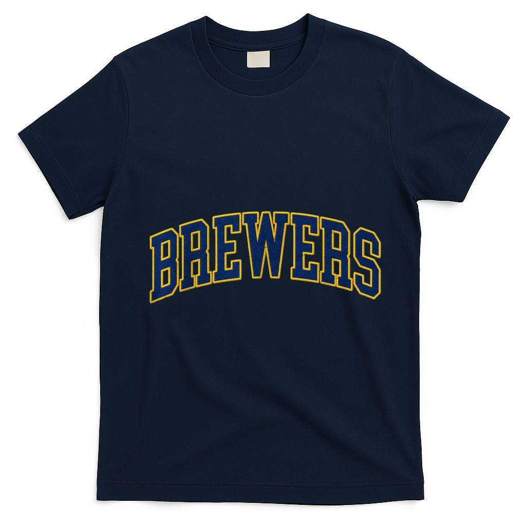 Vintage Brewers Retro Classic Sports Fan Gift T-Shirt - Navy Blue