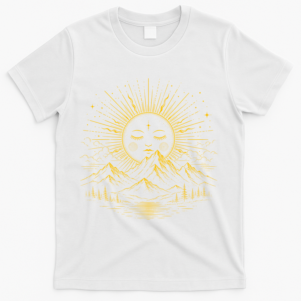 Vintage Boho Sun T-Shirt - White