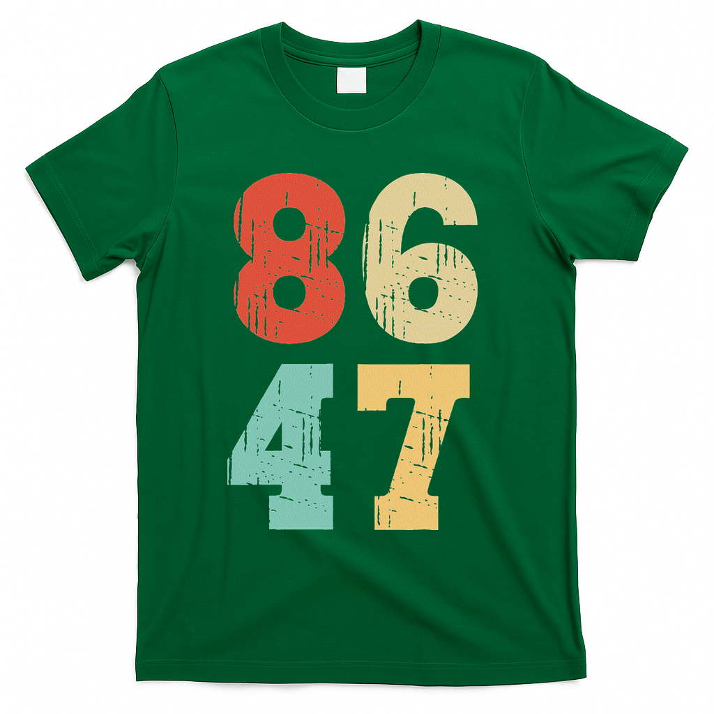 Vintage Classic 86 47 Anti Trump T-Shirt - Green